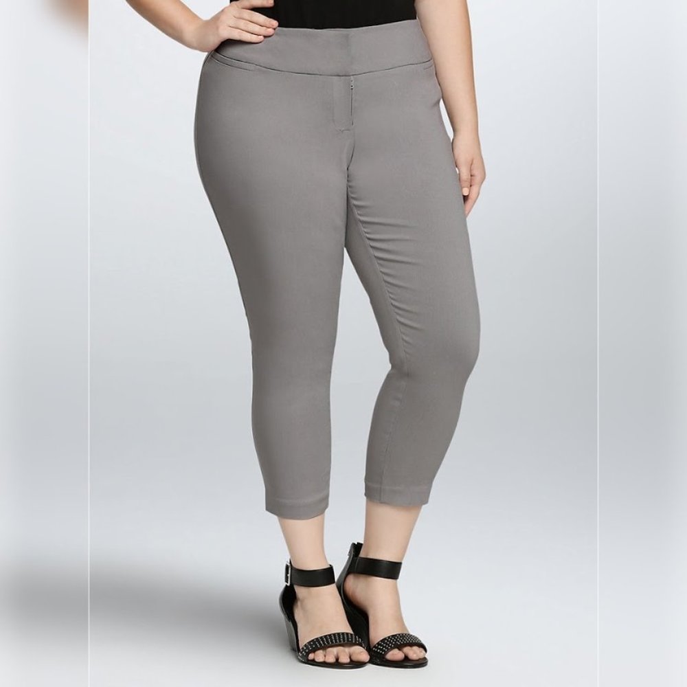 Torrid Silver Gray Millennial Cropped Trouser Pant